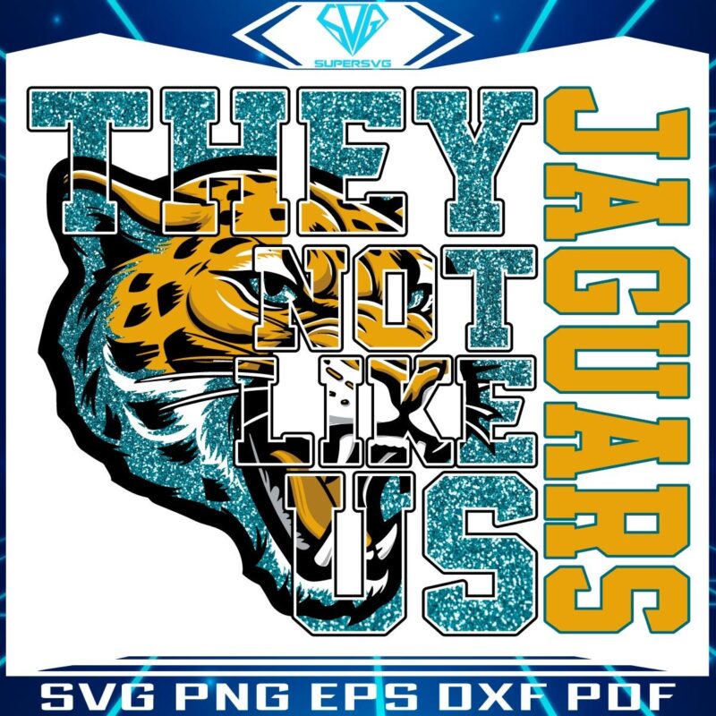 Sparkling Jacksonville Jaguars They Not Like Us PNG