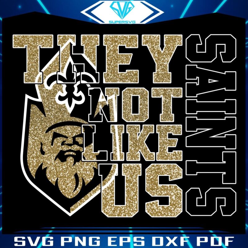 Sparkling New Orleans Saints They Not Like Us PNG Design