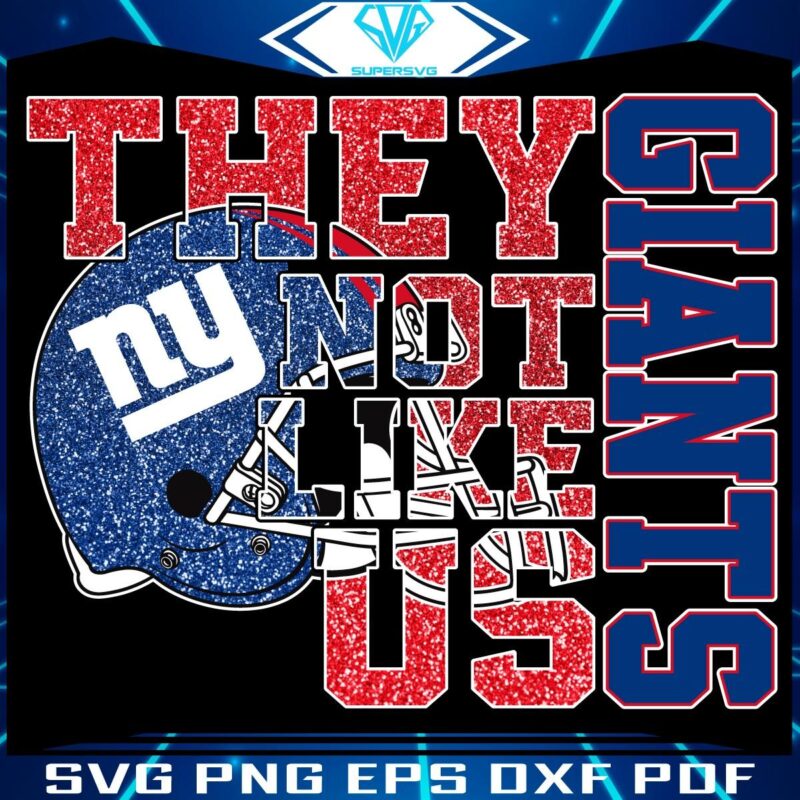 Sparkling New York Giants They Not Like Us PNG Design