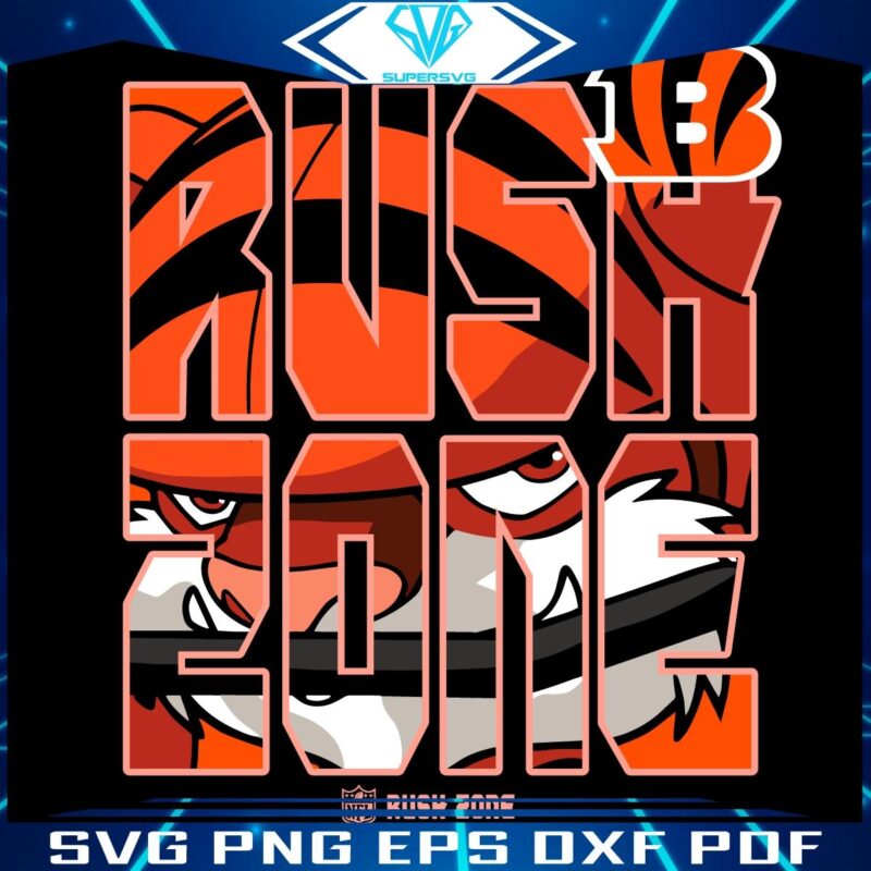 SVG of Cincinnati Bengals Logo from NFL Rush Zone Cartoon