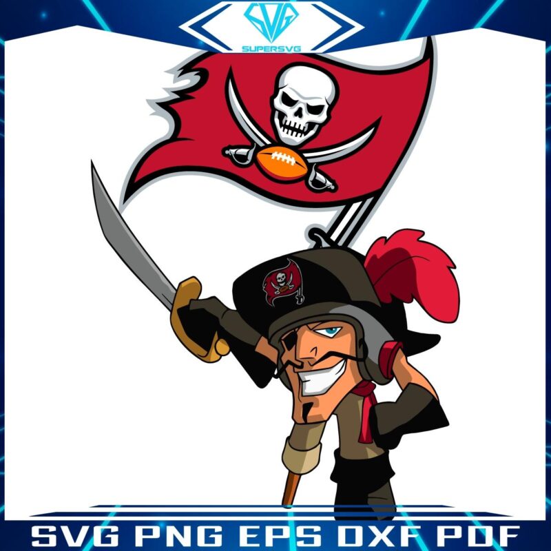 SVG of NFL Rush Zone Cartoon Tampa Bay Buccaneers Character