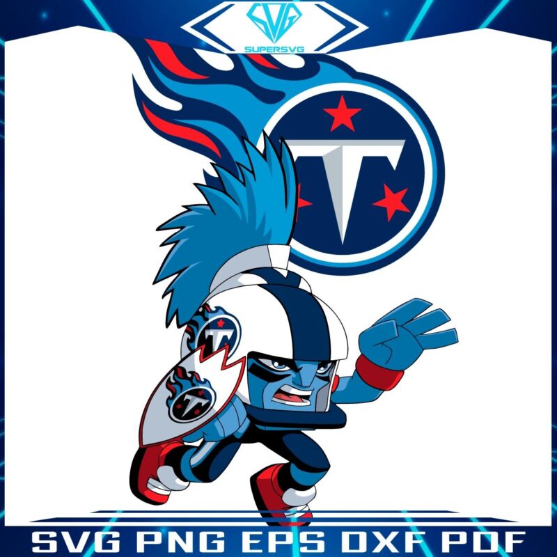 SVG of Tennessee Titans NFL Rush Zone Cartoon Character