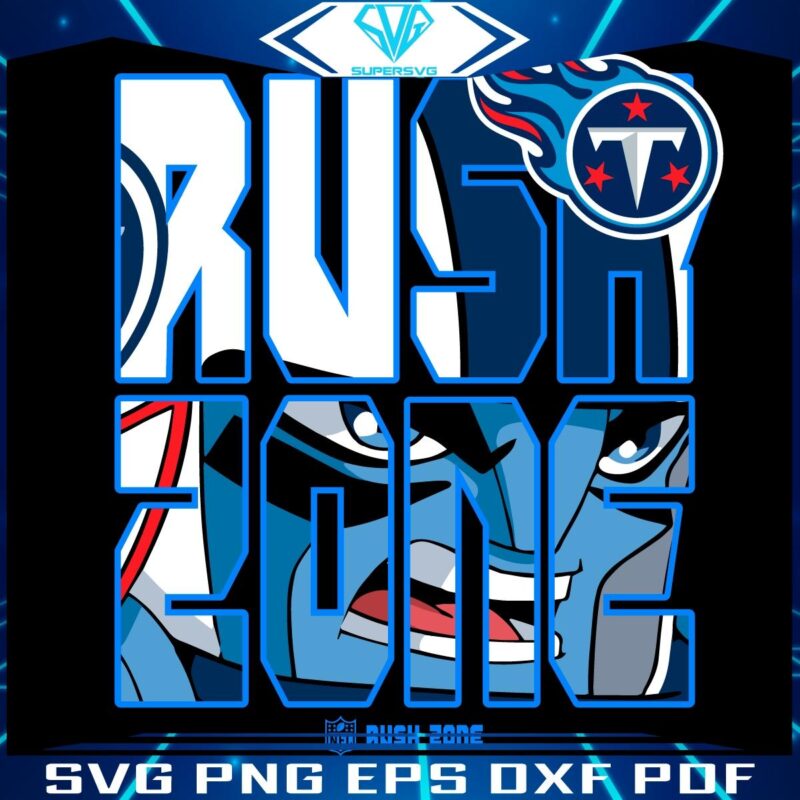 SVG of Tennessee Titans NFL Rush Zone Cartoon Football Logo