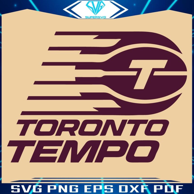 Toronto Tempo Dynamic WNBA Basketball Logo SVG