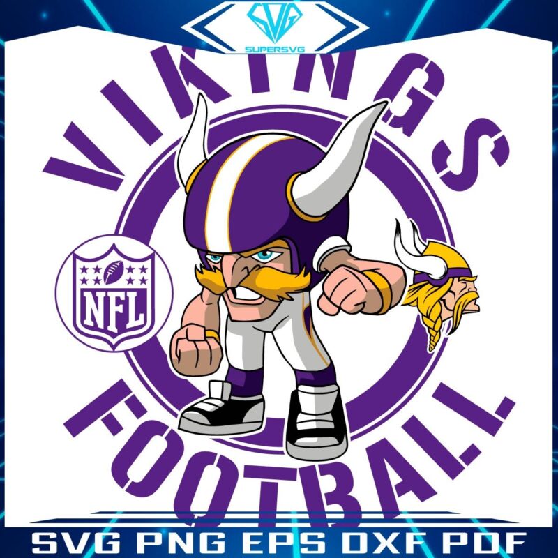 Vikings NFL Rush Zone Cartoon Character SVG Delight