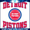 Vintage Detroit Pistons Basketball Art SVG