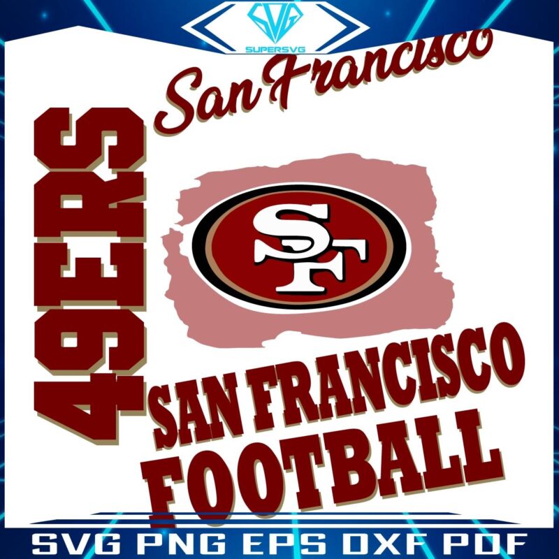 Vintage San Francisco 49ers Football Logo in PNG Format