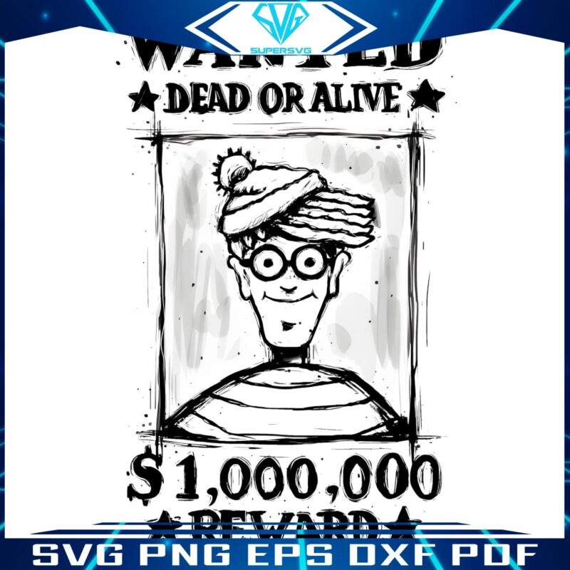 Wanted Waldo for 1 Million Dead or Alive PNG Edition