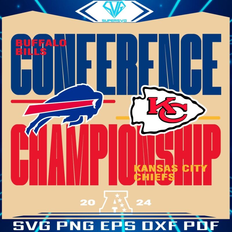2024 AFC Showdown Bills vs Chiefs SVG