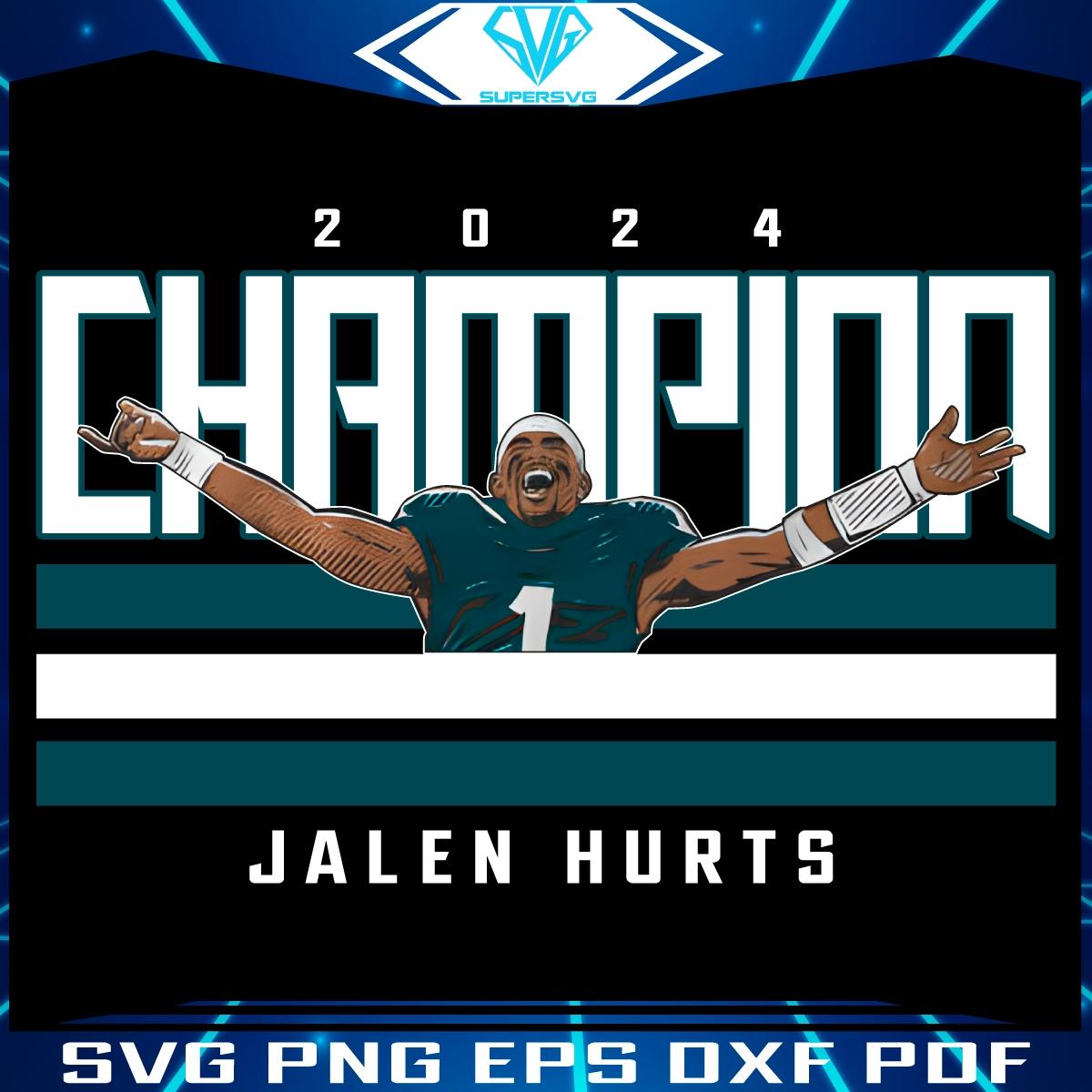 2024 Eagles Champion Jalen Hurts PNG Spotlight