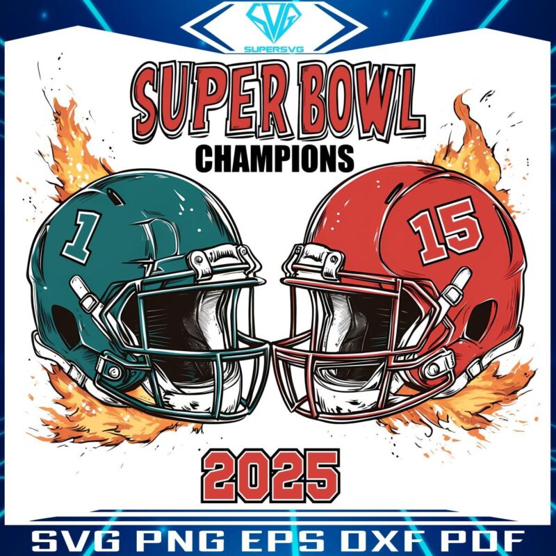 2025 Super Bowl Champions Victory in SVG Style