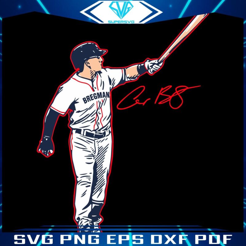 Alex Bregman Boston Star Pose Iconic SVG Design