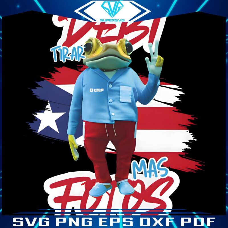 Bad Bunny Album Puerto Rico Flag Frog PNG Art