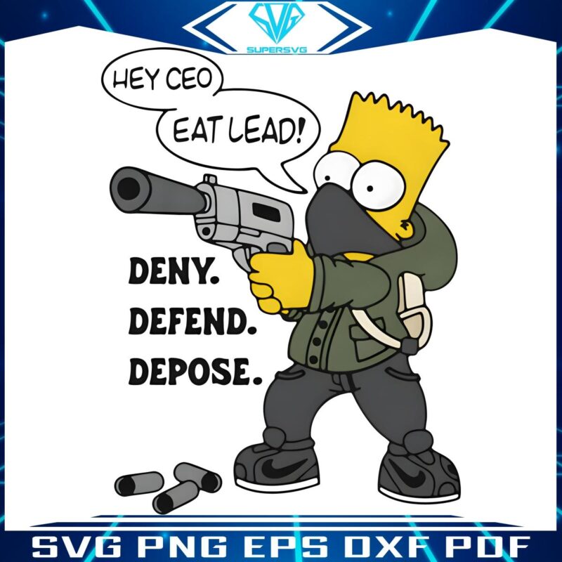 Bart Simpsons Bold Message Hey CEO Eat Lead PNG