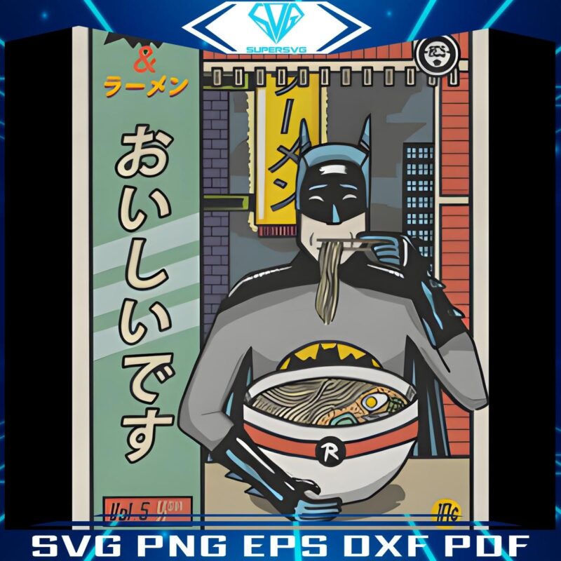 Batman Ramen Comic Parody in PNG Format