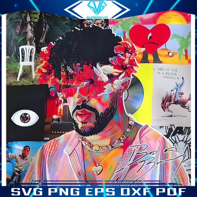 Colorful Bad Bunny PNG Extravaganza