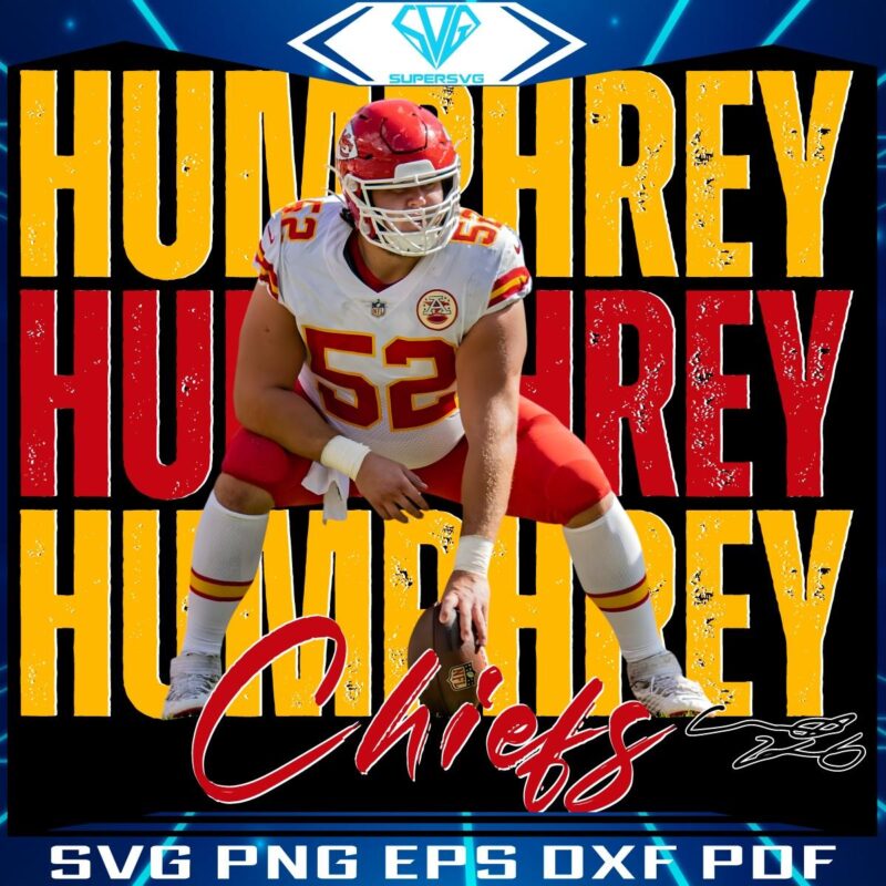 Creed Humphrey 52 Chiefs Vintage Football Art PNG