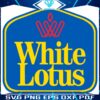 Elegant White Lotus Hotel Logo in SVG Format