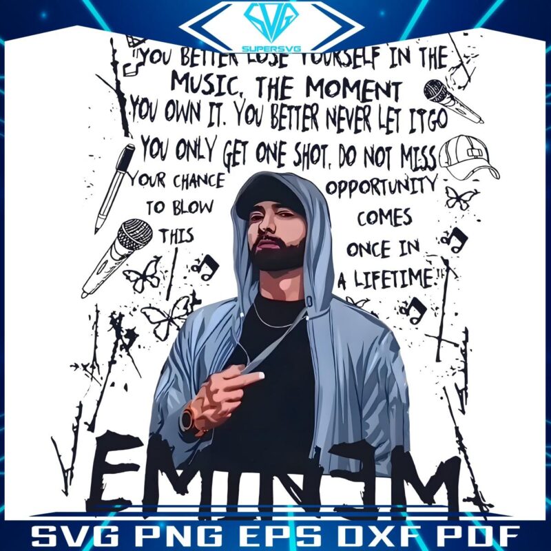 Eminems Lose Yourself Lyrics PNG Art