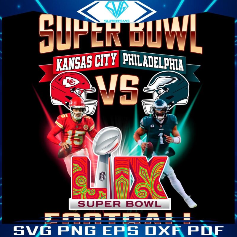 Feb 9 2025 Kansas City vs Philadelphia Super Bowl Showdown PNG