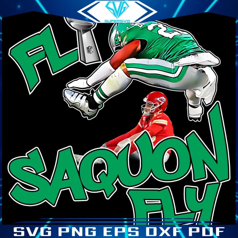 Fly Saquon Fly Eagles Super Bowl LIX Parody in PNG
