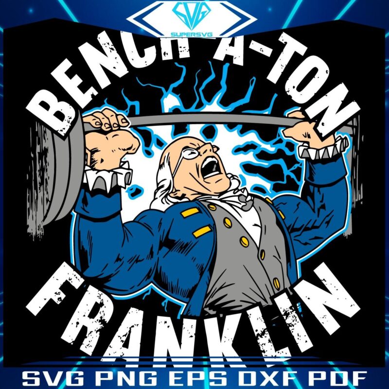 Funny Ben Franklin Parody SVG Retro BenchATon Style