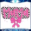 Glitter Mamas Pink Coquette Bow Checkered Charm in PNG