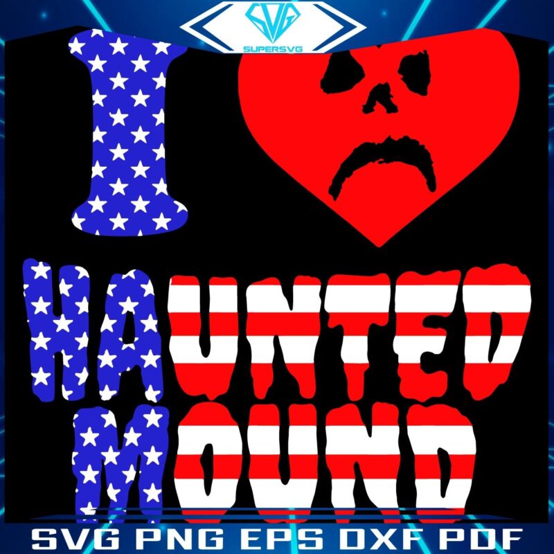 Haunted Mound Love American Flag SVG Design