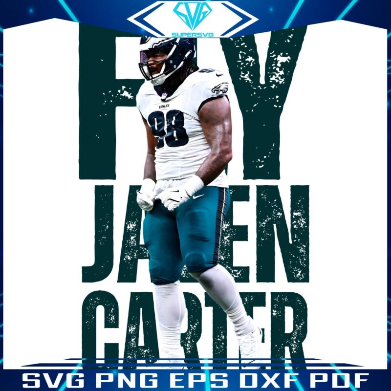 Jalen Carters Eagles Soar to Super Bowl LIX Glory PNG