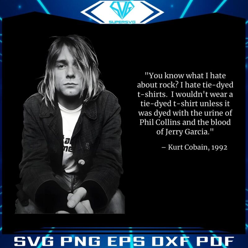 Kurt Cobains 1992 Rock Rant What I Hate PNG Edition
