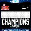 LIX Super Bowl Champions Philadelphia Football Eagles Logo SVG