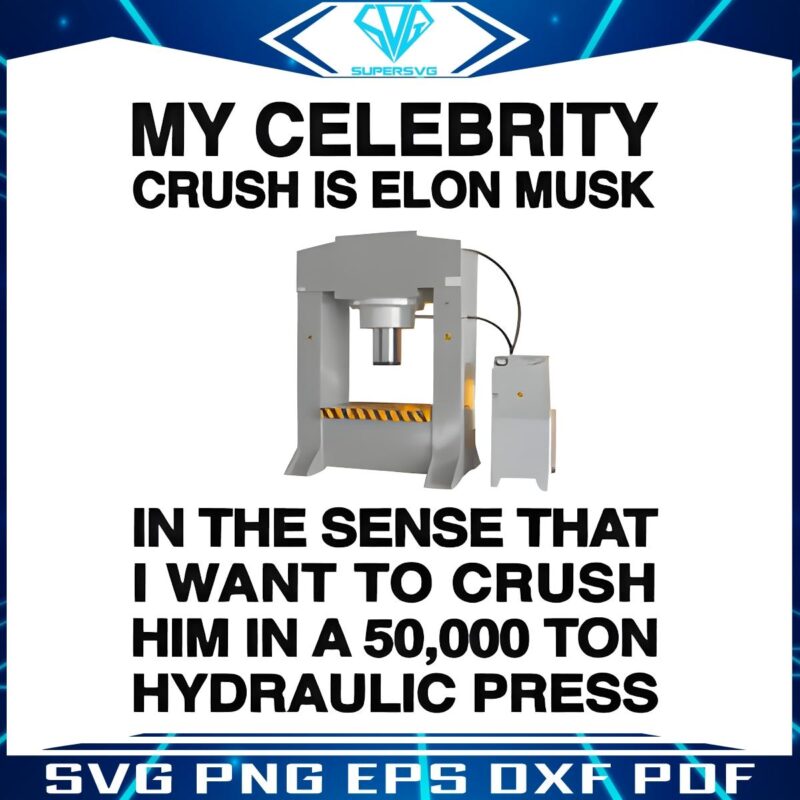 My Celebrity Crush Is Elon Musk Funny Meme PNG