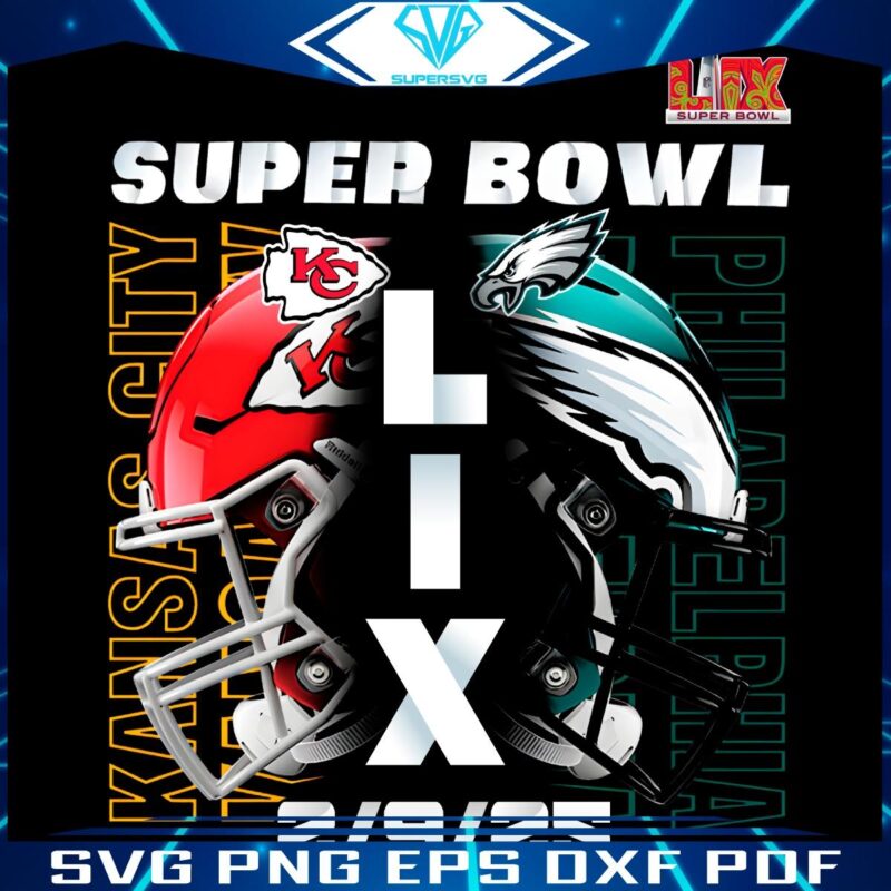NFL Kansas City Chiefs And Philadelphia Eagles Super Bowl 2025 PNG