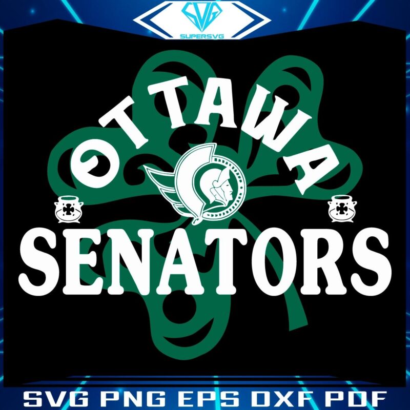 Ottawa Senators St Patricks Day Shamrock SVG Delight