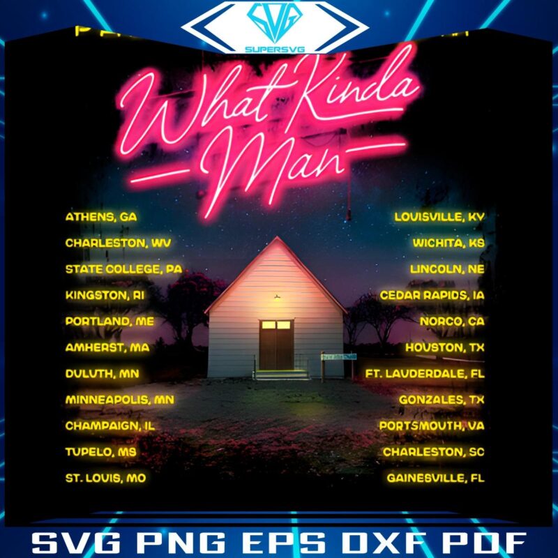 Parker McCollum Tour 2025 What Kind of Man in PNG Style