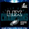 Philadelphia Eagles Super Bowl LIX Champions Legacy Victory SVG