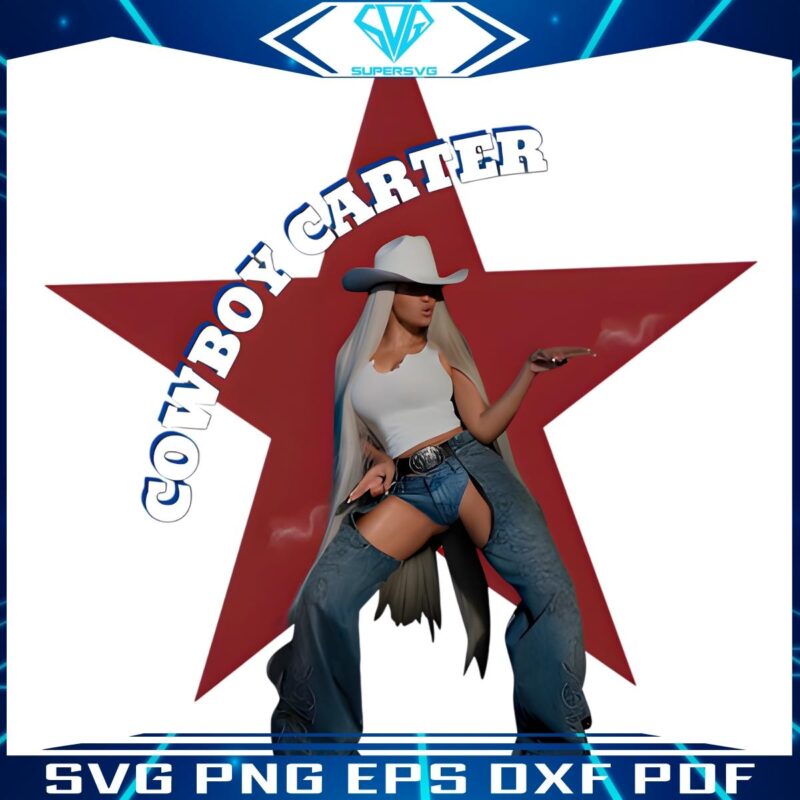Queen Bey as a Cowboy Star Stunning PNG Art