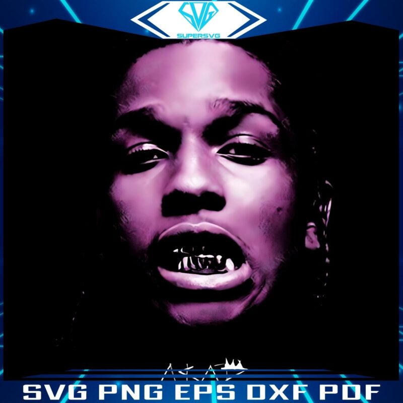 Retro 90s Vibe ASAP Rocky Signature in PNG