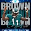 Retro A J Brown 11 Eagles PNG Classic Football Player Design