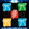 Retro Colorful Checkered Autism Puzze Coquette Bow SVG