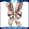 Retro Easter Bunny Ear Coquette Bow PNG