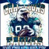 Retro Glitter Eagles Football Mascot PNG