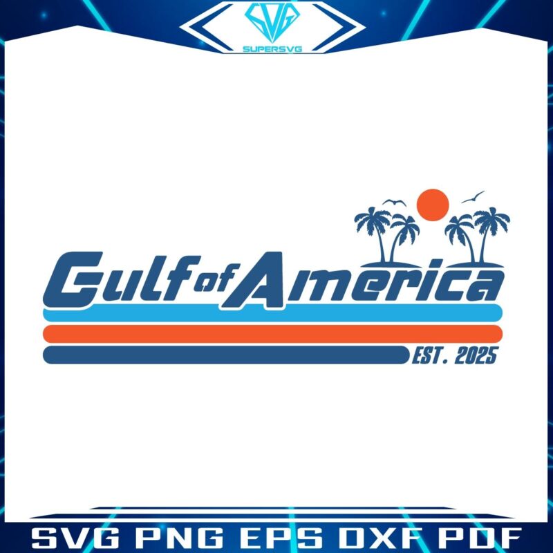 Retro Gulf of America 2025 SVG Design