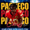 Retro Isiah Pacheco 10 Chiefs Football PNG Design