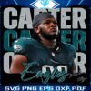 Retro Jalen Carter 98 Eagles Football Stars PNG