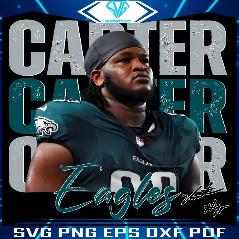 Retro Jalen Carter 98 Eagles Football Stars PNG