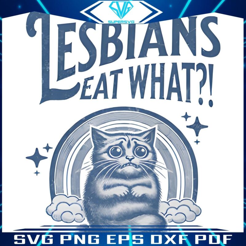 Retro Lesbians Feast with Frightened Cat PNG