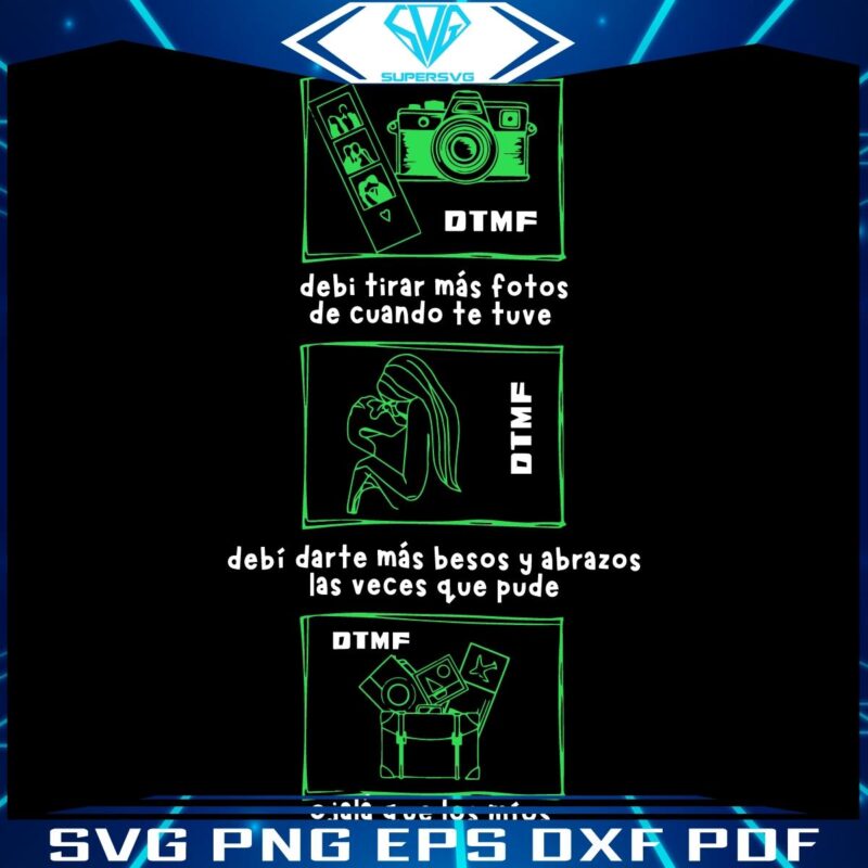 Retro Neon Green DTMF Ojala Que Los Mios SVG Design