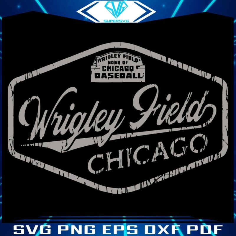 Retro Wrigley Field 2025 Chicago Baseball SVG Design