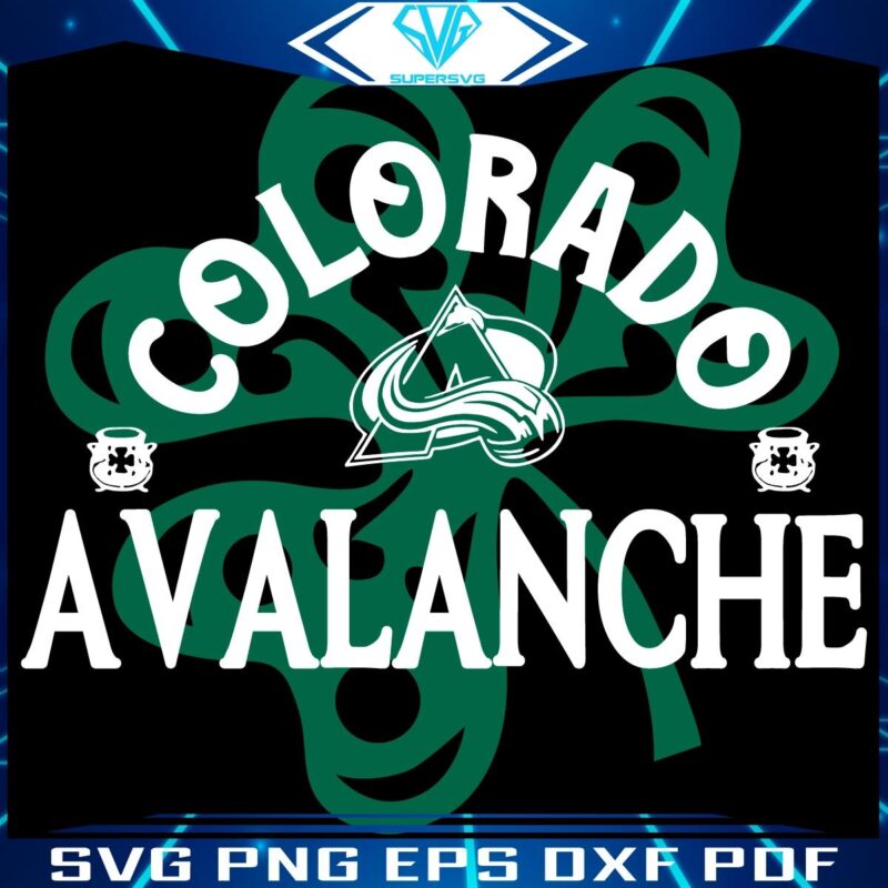 Richmond Shamrock SVG St Patricks Day with Colorado Avalanche